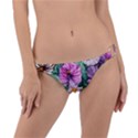 Budding And Captivating Flowers Ring Detail Bikini Bottoms View1