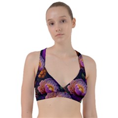 Ai Generated Flowers Plants Petals Buds Sweetheart Sports Bra by Ravend