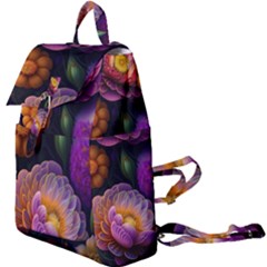 Ai Generated Flowers Plants Petals Buds Buckle Everyday Backpack by Ravend