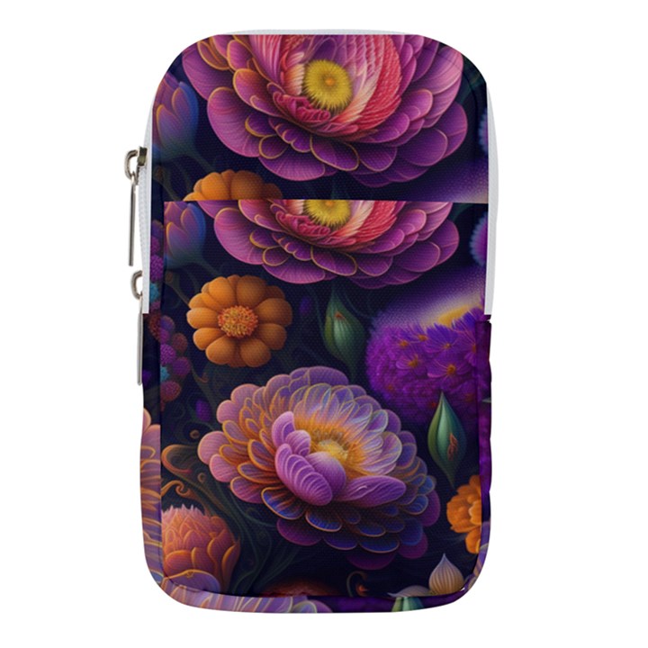 Ai Generated Flowers Plants Petals Buds Waist Pouch (Large)