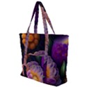 Ai Generated Flowers Plants Petals Buds Zip Up Canvas Bag View1