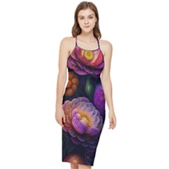 Ai Generated Flowers Plants Petals Buds Bodycon Cross Back Summer Dress by Ravend