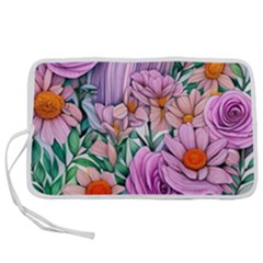 Bright And Brilliant Bouquet Pen Storage Case (l) by GardenOfOphir