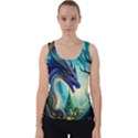 Ai Generated Dragon Fractal Art Texture Velvet Tank Top View1