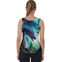 Ai Generated Dragon Fractal Art Texture Velvet Tank Top View2