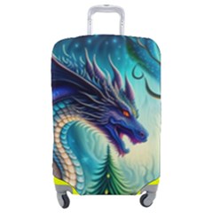 Ai Generated Dragon Fractal Art Texture Luggage Cover (medium) by Ravend