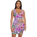 Bright And Brilliant Bouquet Draped Bodycon Dress View1