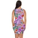 Bright And Brilliant Bouquet Draped Bodycon Dress View4