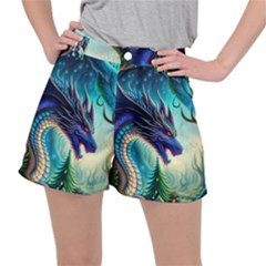 Ai Generated Dragon Fractal Art Texture Ripstop Shorts by Ravend