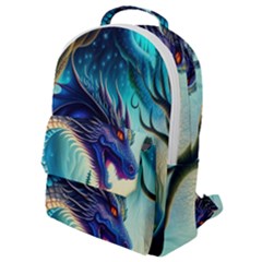 Ai Generated Dragon Fractal Art Texture Flap Pocket Backpack (small) by Ravend