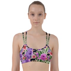 Brittle And Broken Blossoms Line Them Up Sports Bra by GardenOfOphir