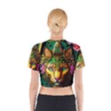 Ai Generated Paisley Pattern Feline Floral Cotton Crop Top View2