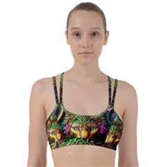 Ai Generated Paisley Pattern Feline Floral Line Them Up Sports Bra by Ravend