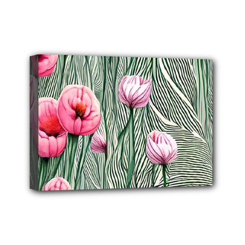 Pure And Radiant Watercolor Flowers Mini Canvas 7  X 5  (stretched) by GardenOfOphir