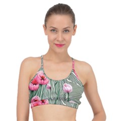 Pure And Radiant Watercolor Flowers Basic Training Sports Bra by GardenOfOphir