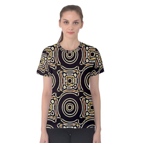 Background Art Pattern Design Graphic Women s Cotton Tee by Ravend