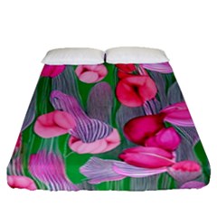 Mysterious And Enchanting Watercolor Flowers Fitted Sheet (queen Size) by GardenOfOphir