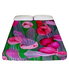 Mysterious And Enchanting Watercolor Flowers Fitted Sheet (king Size) by GardenOfOphir