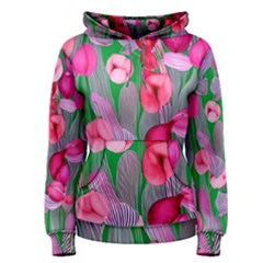 Mysterious And Enchanting Watercolor Flowers Women s Pullover Hoodie by GardenOfOphir