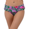 Mysterious And Enchanting Watercolor Flowers Frill Bikini Bottoms View1