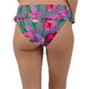 Mysterious And Enchanting Watercolor Flowers Frill Bikini Bottoms View2