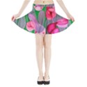 Mysterious And Enchanting Watercolor Flowers Mini Flare Skirt View3