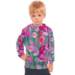 Mysterious And Enchanting Watercolor Flowers Kids  Hooded Pullover by GardenOfOphir