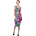 Mysterious And Enchanting Watercolor Flowers Sleeveless Pencil Dress View3