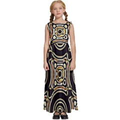 Background Art Pattern Design Graphic Kids  Satin Sleeveless Maxi Dress by Ravend