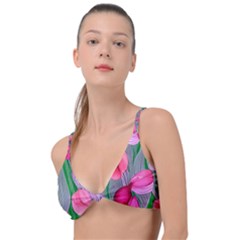 Mysterious And Enchanting Watercolor Flowers Knot Up Bikini Top by GardenOfOphir