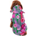 Mysterious And Enchanting Watercolor Flowers Dog Coat View2