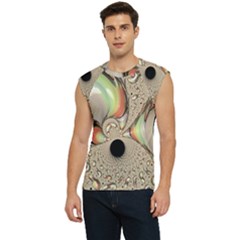 Fractal Background Pattern Texture Abstract Design Abstract Men s Raglan Cap Sleeve Tee