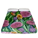 Delicate And Dazzling Watercolor Flowers Fitted Sheet (Queen Size) View1