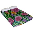 Delicate And Dazzling Watercolor Flowers Fitted Sheet (Queen Size) View2