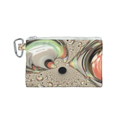 Fractal Background Pattern Texture Abstract Design Abstract Canvas Cosmetic Bag (small) by Ravend