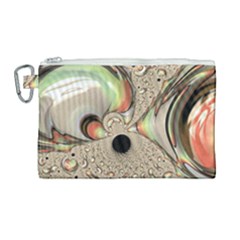 Fractal Background Pattern Texture Abstract Design Abstract Canvas Cosmetic Bag (large) by Ravend