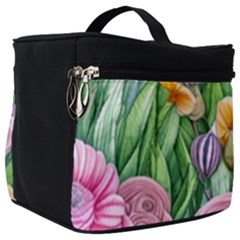 Delicate And Dazzling Watercolor Flowers Make Up Travel Bag (big) by GardenOfOphir