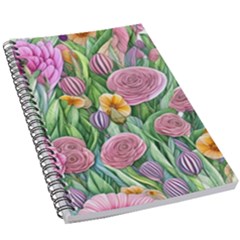 Delicate And Dazzling Watercolor Flowers 5 5  X 8 5  Notebook by GardenOfOphir