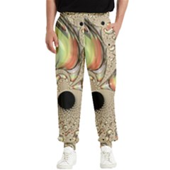 Fractal Background Pattern Texture Abstract Design Abstract Men s Elastic Waist Pants by Ravend