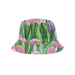 Delicate And Dazzling Watercolor Flowers Bucket Hat (kids) by GardenOfOphir