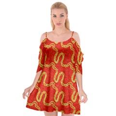 Background Ornamental Pattern Abstract Seamless Cutout Spaghetti Strap Chiffon Dress by Ravend