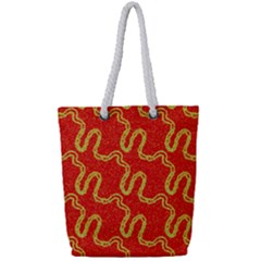 Background Ornamental Pattern Abstract Seamless Full Print Rope Handle Tote (small) by Ravend