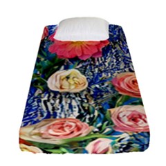 Captivating Watercolor Flowers Fitted Sheet (single Size) by GardenOfOphir