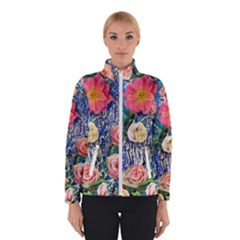 Captivating Watercolor Flowers Women s Bomber Jacket by GardenOfOphir