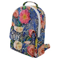 Captivating Watercolor Flowers Flap Pocket Backpack (small) by GardenOfOphir