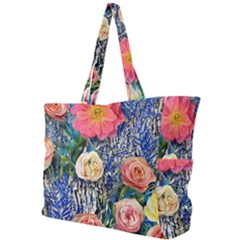 Captivating Watercolor Flowers Simple Shoulder Bag by GardenOfOphir