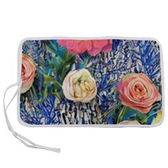 Captivating Watercolor Flowers Pen Storage Case (m) by GardenOfOphir