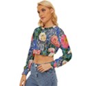 Captivating Watercolor Flowers Lightweight Long Sleeve Sweatshirt View2