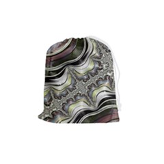 Fractal Background Pattern Texture Abstract Design Art Drawstring Pouch (medium) by Ravend