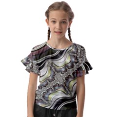 Fractal Background Pattern Texture Abstract Design Art Kids  Cut Out Flutter Sleeves by Ravend